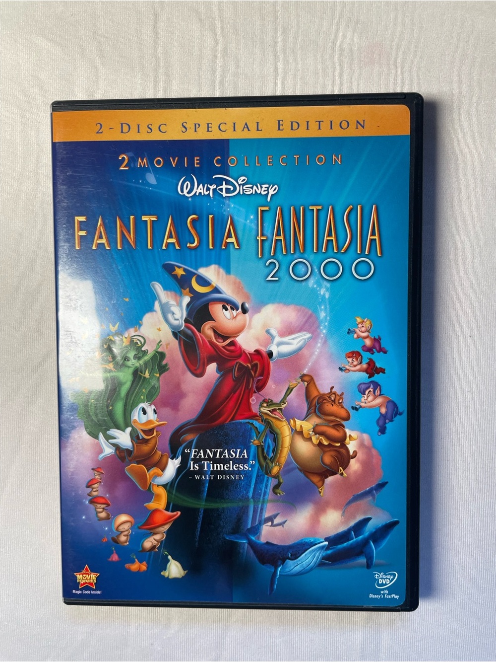 Disney Fantasia / Fantasia 2000 2-Disc DVD - Blue, Yellow, Black